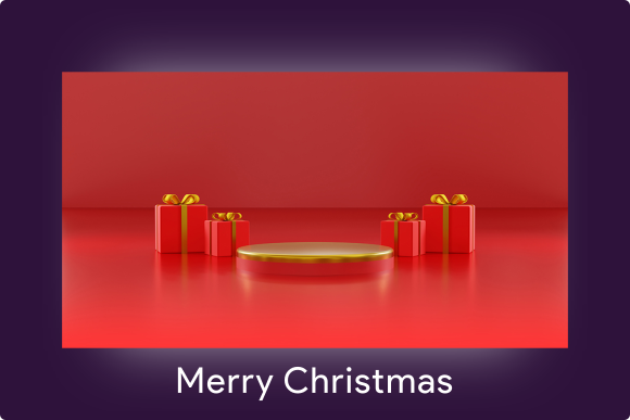 Elevate Your Seasonal Campaigns with a 3D Product Podium Scene for Merry Christmas and Chinese New Year