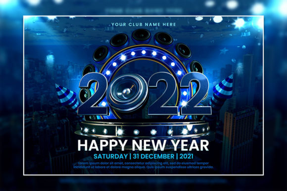 Modern New Year 2022 Invitation Template: A Versatile Design Asset for Events and Promotions