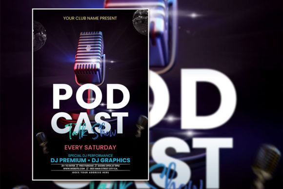 Modern Style Podcast Poster Template: When You Need to Make an Event Look Like It’s Already a Hit