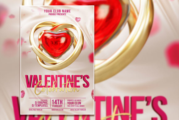 Valentine's Celebration Poster Template